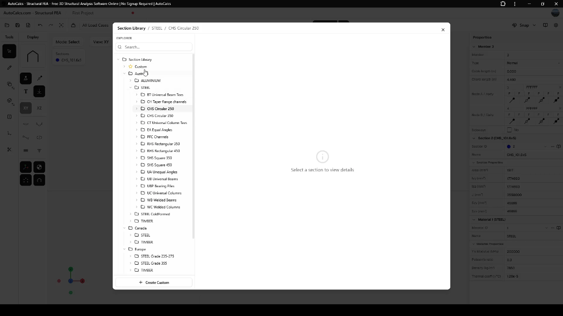Creating custom sections
