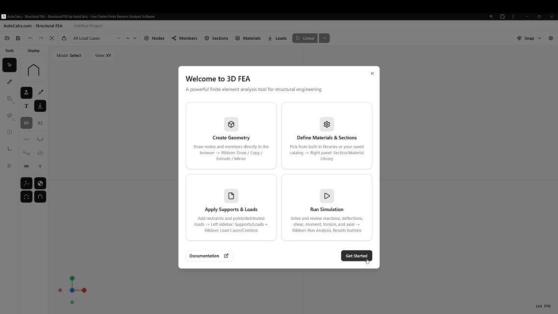 Drawing a simple beam