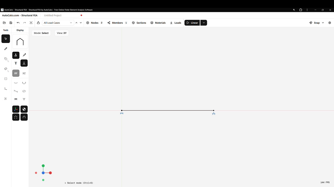 Assigning section and material