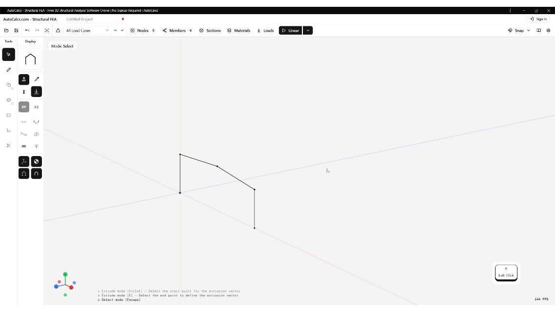 Extrude Dialog demonstration